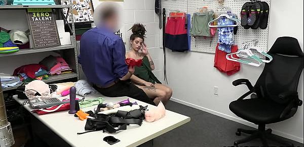  Busty thief Indica Flower banged by a perverted cop after she swallowed dick